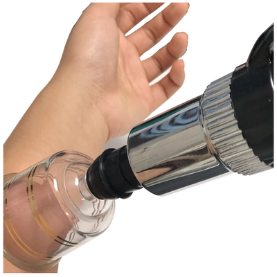 Zestaw bezogniowych baniek do terapii próżniowej i magnetoterapii w eleganckiej walizce - akrylowe bańki + pompka + nakładki magnetyczne (DA819Set)