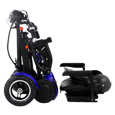 Wózek inwalidzki z napędem elektrycznym - Skuter do użytku zewnętrznego z torbą i koszem (AT52317)