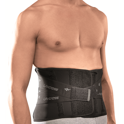 Elastyczna orteza lędźwiowo-krzyżowa ze sztywnymi, termoformowalnymi pelotami Orthoservice (Litecross90)