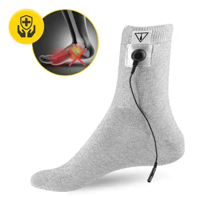 Skarpetka przewodząca do elektrostymulacji stopy - łagodzenie bólu, niwelowanie obrzęku, poprawa krążenia krwi w kończynie dolnej (4Fizjo Conductive Sock)