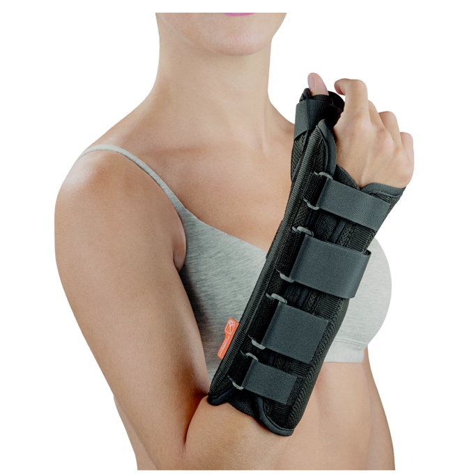 Długa orteza nadgarstka z ujęciem kciuka - otwarta, ze sztywnymi formowalnymi szynami - Orthoservice (PolFIT 22)