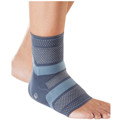 Elastyczna orteza stawu skokowego z silikonowymi wkładkami stabilizującymi - dynamiczna tkanina ze zróżnicowanymi strefami kompresji, anatomiczny kształt - Orthoservice (Malleolastik 37)