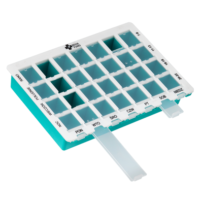 Kasetka tygodniowa na leki - 4 pory dnia - wygodny organizer na leki Reha Fund (RF-353)