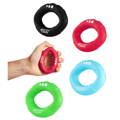 Silikonowy ściskacz do treningu dłoni i ćwiczeń ręki - wzmocnienie mięśni, poprawa chwytu - różne opory (4Fizjo Hand Grip)