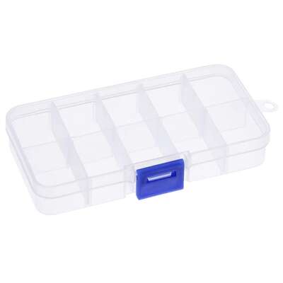 Organizer na leki - wygodne przegródki z możliwością indywidualnego dopasowania, przezroczysta konstrukcja (01776)