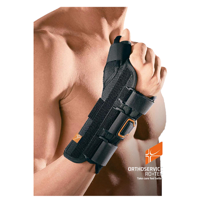 Orteza nadgarstka z ujęciem kciuka, otwarta, ze sztywnymi  formowalnymi szynami (PolFIT 17)