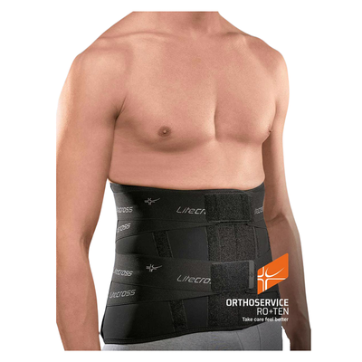 Wysoka elastyczna orteza tułowia ze sztywnymi, termoformowalnymi pelotami (Litecross91)