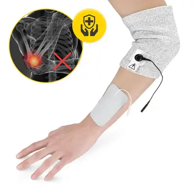 Opaska przewodząca do elektrostymulacji łokcia - łagodzenie bólu, niwelowanie obrzęku, poprawa mobilności stawu łokciowego (4Fizjo Conductive Elbow Brace)