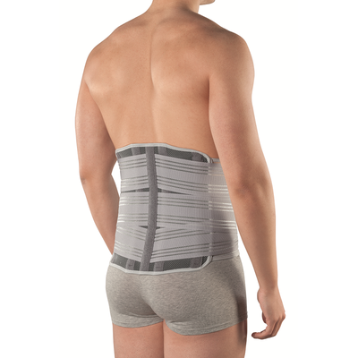 Wysoka elastyczna orteza tułowia z termoformowalnymi pelotami - pas lędźwiowy idealnie dopasowujący się do ciała (Lumboskill72)