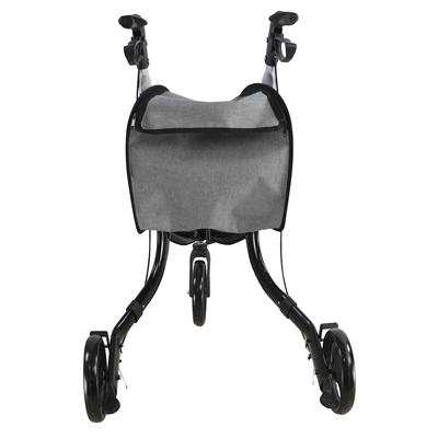 Ultralekka podpórka rehabilitacyjna 3-kołowa aluminiowa - składana rama, nowoczesny wygląd + torba na zakupy - Ultra (AR-027)