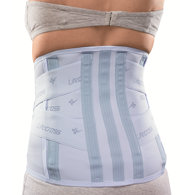 Elastyczna orteza lędźwiowo-krzyżowa ze sztywnymi, termoformowalnymi pelotami Orthoservice (Litecross90)