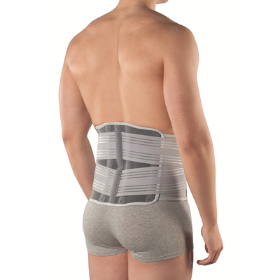 Elastyczna orteza lędźwiowo-krzyżowa z termoformowalnymi pelotami - niski pas lędźwiowy o przewiewnej konstrukcji Orthoservice (Lumboskill70)