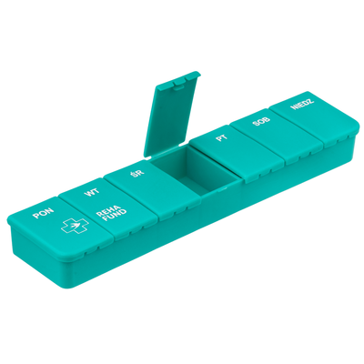 Kasetka tygodniowa na leki - 1 pora dnia - wygodny siedmiokomorowy organizer na leki Reha Fund (RF-354)