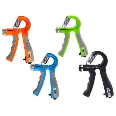 Ściskacz z regulacją oporu do ćwiczenia mięśni rąk - trener dłoni z licznikiem i antypoślizgowym, ergonomicznym uchwytem (Hand Grip 14444)
