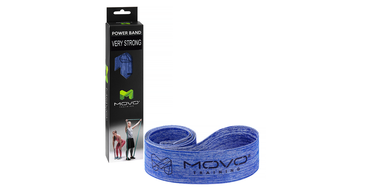 Materiałowa guma Power Band o bardzo mocnym oporze niebieska długa