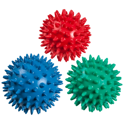 Zestaw piłeczek rehabilitacyjnych z kolcami - piłeczki do ćwiczeń, masażu i terapii integracji sensorycznej (Pilo Set Soft Balls)