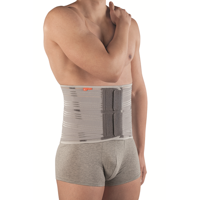 Wysoka elastyczna orteza tułowia z termoformowalnymi pelotami - pas lędźwiowy idealnie dopasowujący się do ciała (Lumboskill72)