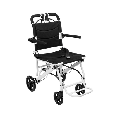 Wózek inwalidzki z funkcją transportową - wytrzymała stalowa rama, wygodne siedzisko z oparciem (MOBIL-TIM)