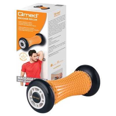 Wałek rehabilitacyjny do masażu z wypustkami - rozluźnienie napiętych mięśni, zwiększenie mobilności stawów, masaż stóp (Massage Roller Qmed)