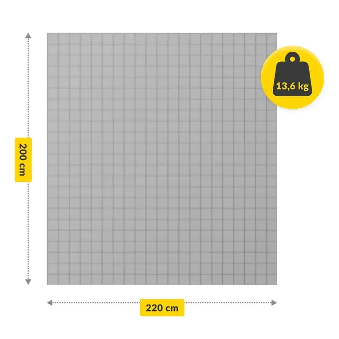 Kołdra obciążeniowa 150x200 cm - koc sensoryczny dla dzieci i dorosłych - 7-warstwowa kołdra antystresowa - hipoalergiczne wypełnienie - 4Fizjo (Weighted Blanket)