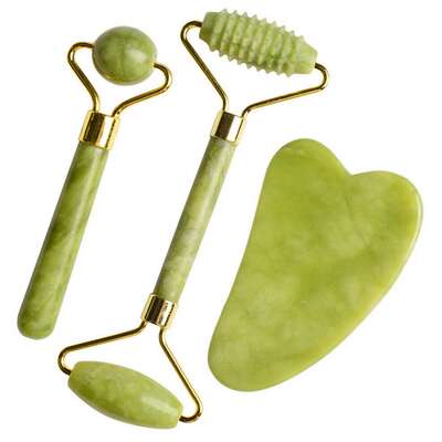 Zestaw jadeitowy do pielęgnacji twarzy, szyi i dekoltu - (24360)