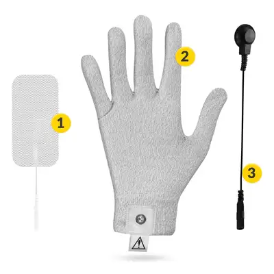 Rękawiczka przewodząca do elektrostymulacji dłoni - łagodzenie bólu, niwelowanie napięcia mięśni, poprawa krążenia krwi w kończynie górnej (4Fizjo Conductive Glove)