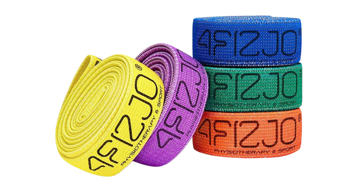 Długa guma oporowa Power Band do treningu i rehabilitacji materiałowa