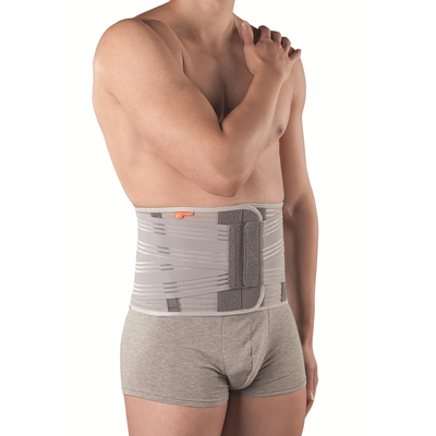 Elastyczna orteza lędźwiowo-krzyżowa z termoformowalnymi pelotami - niski pas lędźwiowy o przewiewnej konstrukcji Orthoservice (Lumboskill70)