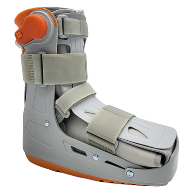 Krótka pneumatyczna orteza na stopę i goleń typu "Walker" - dwukomorowy but ortopedyczny - antypoślizgowa podeszwa, wytrzymała konstrukcja - Orthoservice (Airstep Tight Walker Short)