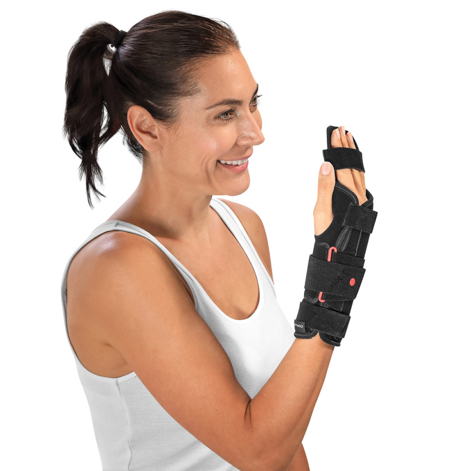 Orteza na nadgarstek i przedramię z ujęciem 4 palców - regulowany system zapięcia, lekka konstrukcja - DonJoy (Digiform+)