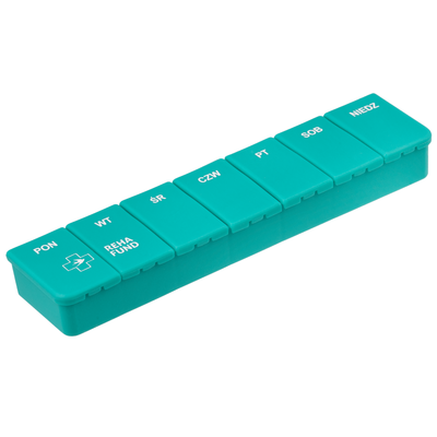 Kasetka tygodniowa na leki - 1 pora dnia - wygodny siedmiokomorowy organizer na leki Reha Fund (RF-354)