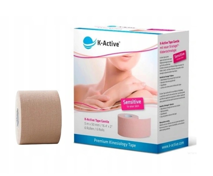 K-Active Tape GENTLE - wrażliwa skóra - 5cmx5m (hypoalergiczny)