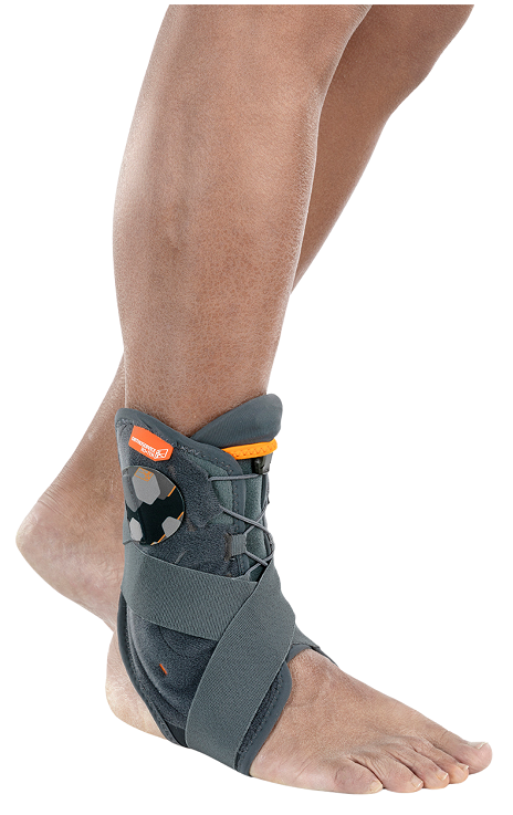 Orteza stawu skokowego ze stalkami i 8-punktowym systemem elastycznych taśm - przewiewna tkanina siateczkowa, niski profil - Orthoservice (Malleorapid