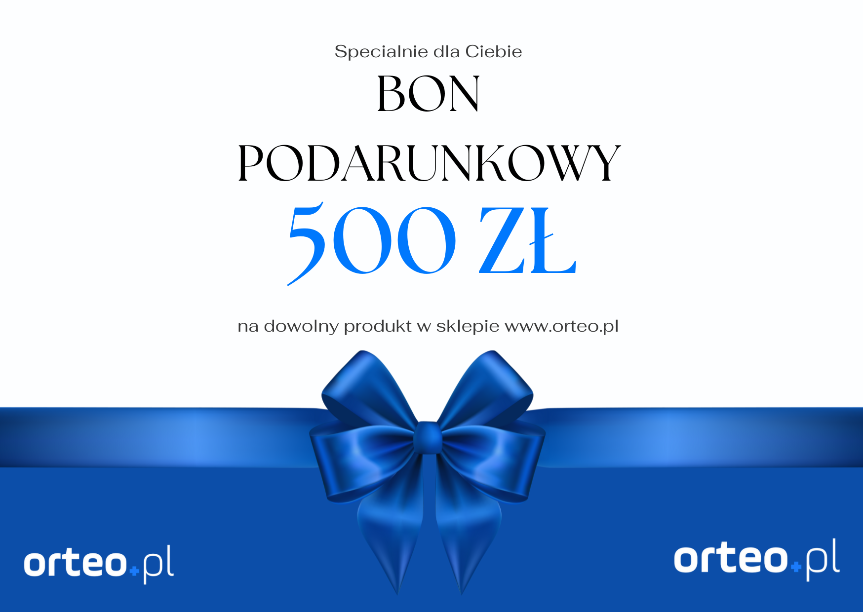 Voucher bon podarunkowy o wartości 500 złotych www.orteo.pl - Sklep ...