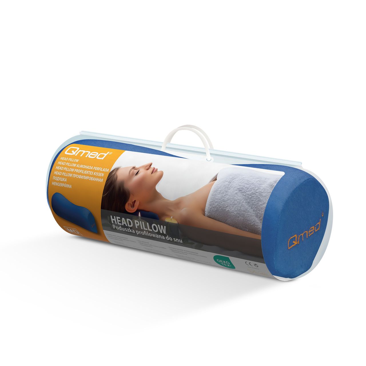 Odciążająca poduszka rehabilitacyjna do spania z pamięcią - wałek (head pillow)