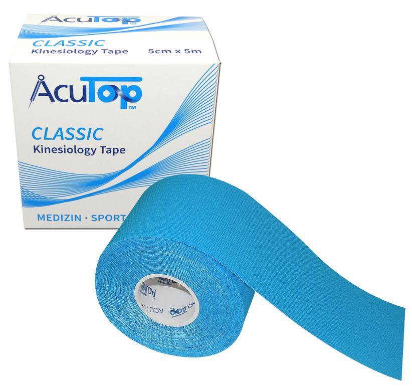 Oryginal Kinesiology Tape AcuTop Blue - NIEMIECKA JAKOŚĆ - niska cena (acutop niebieski)