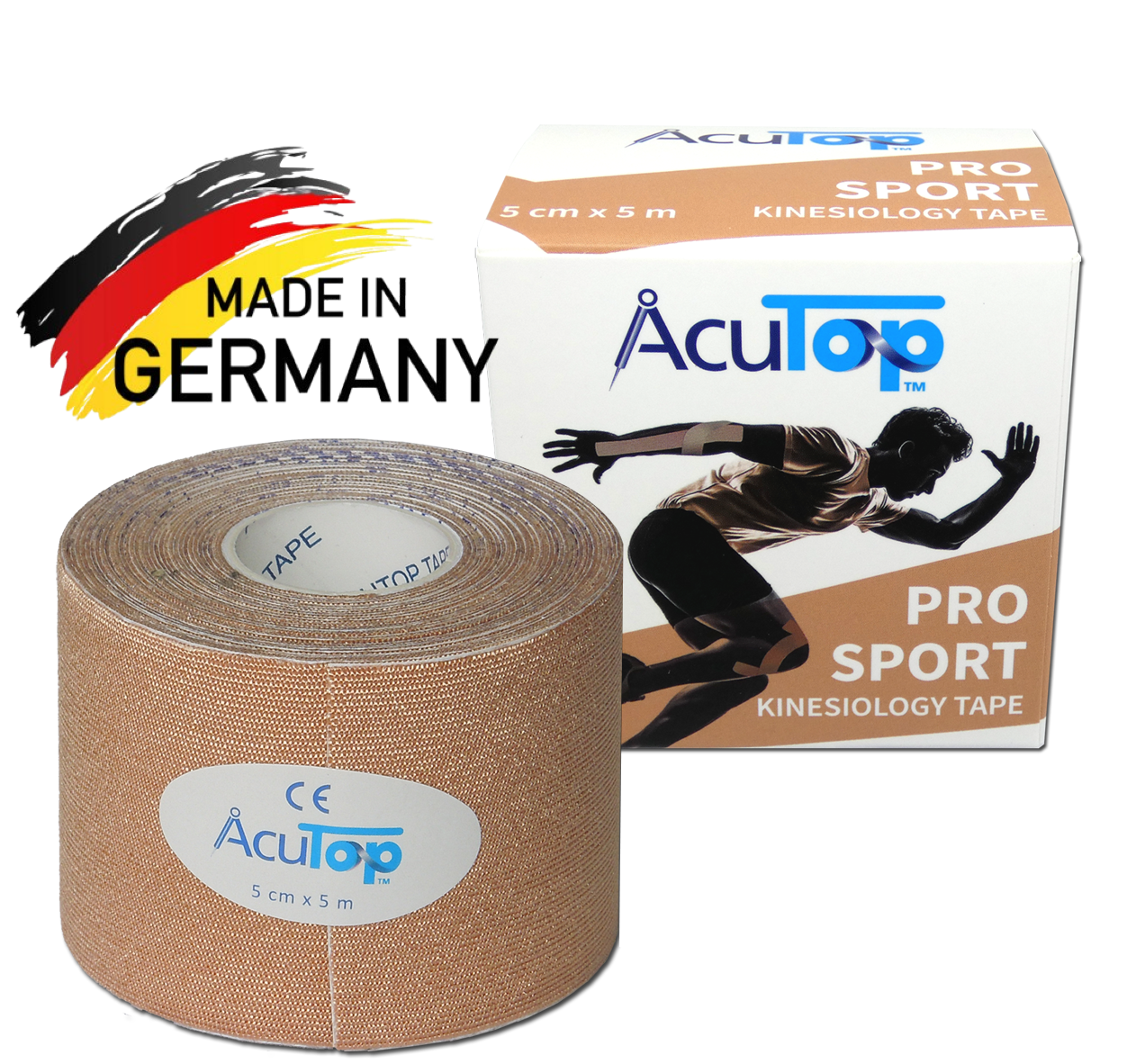 AcuTop PRO SPORT - Wzmocnione Kinesiology tape - beżowe (ATPS beige)