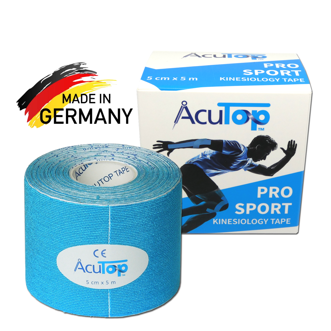 AcuTop PRO SPORT - Wzmocnione Kinesiology tape - niebieskie (ATPS blue)
