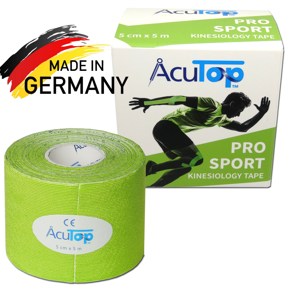 AcuTop PRO SPORT - Wzmocnione Kinesiology tape - zielone (ATPS green)