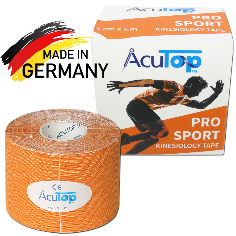 AcuTop PRO SPORT - Wzmocnione Kinesiology tape - pomarańczowe (ATPS orange)