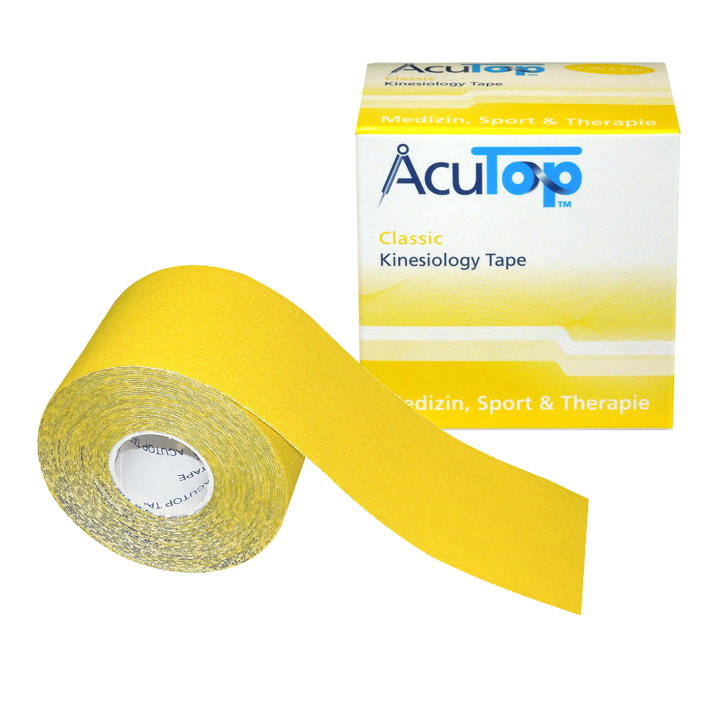 Oryginal Kinesiology Tape AcuTop Yellow - NIEMIECKA JAKOŚĆ - niska cena (acutop żółty)