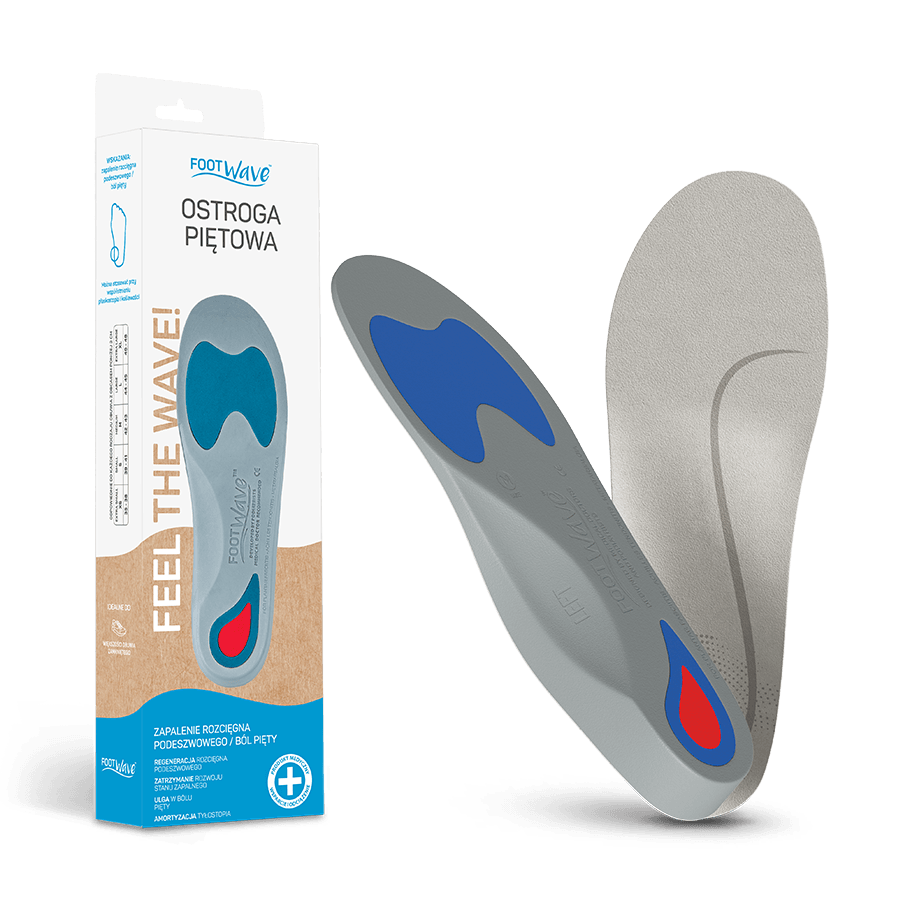 Profesjonalne wkładki ortopedyczne na bóle podeszwy i pięty FootWave (Ostroga)
