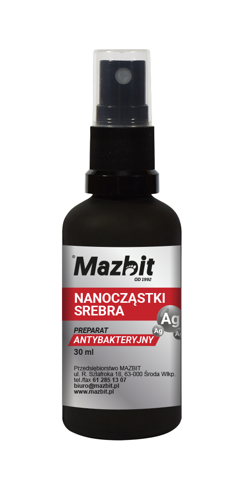 Preparat antybakteryjny z NANOcząstkami SREBRA do obuwia i wkładek (maz Ag)
