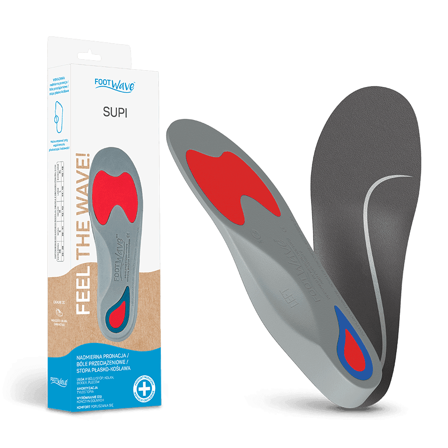 Kompleksowe wkładki ortopedyczne - Stabilizacja stóp, kolan i bioder + amortyzacja FootWave (Support)
