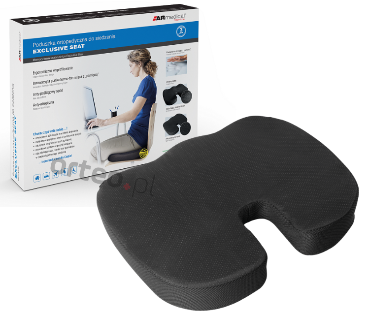 Ergonomiczna poduszka ortopedyczna do siedzenia z profilem i pamięcią